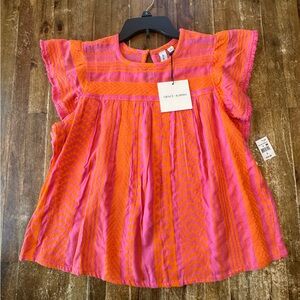 NWT - Grace + Karma Boho Pink and Orange Top